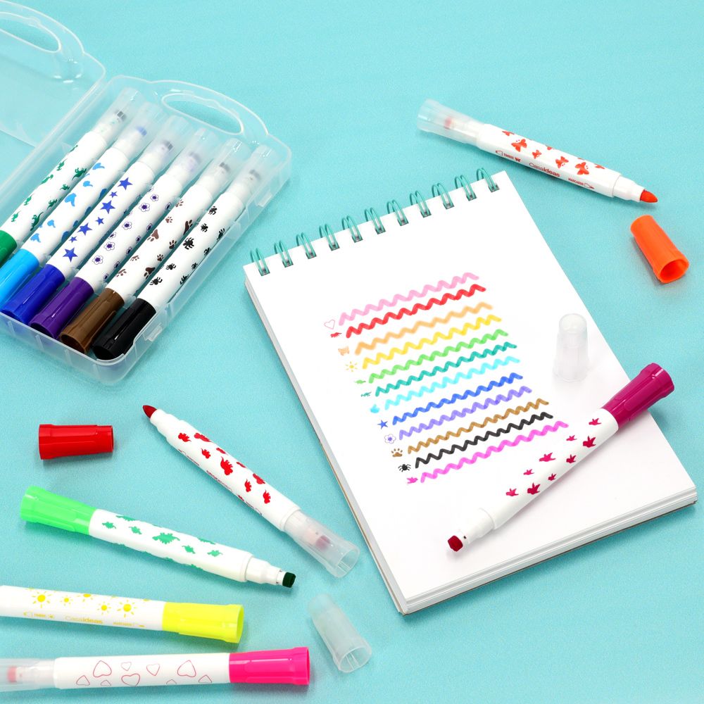 Set 12 marcadores con sello