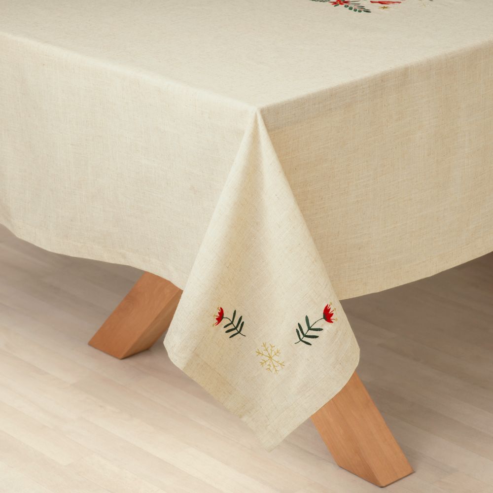 Mantel de poliéster-lino altezzo navidad 150x250 cm