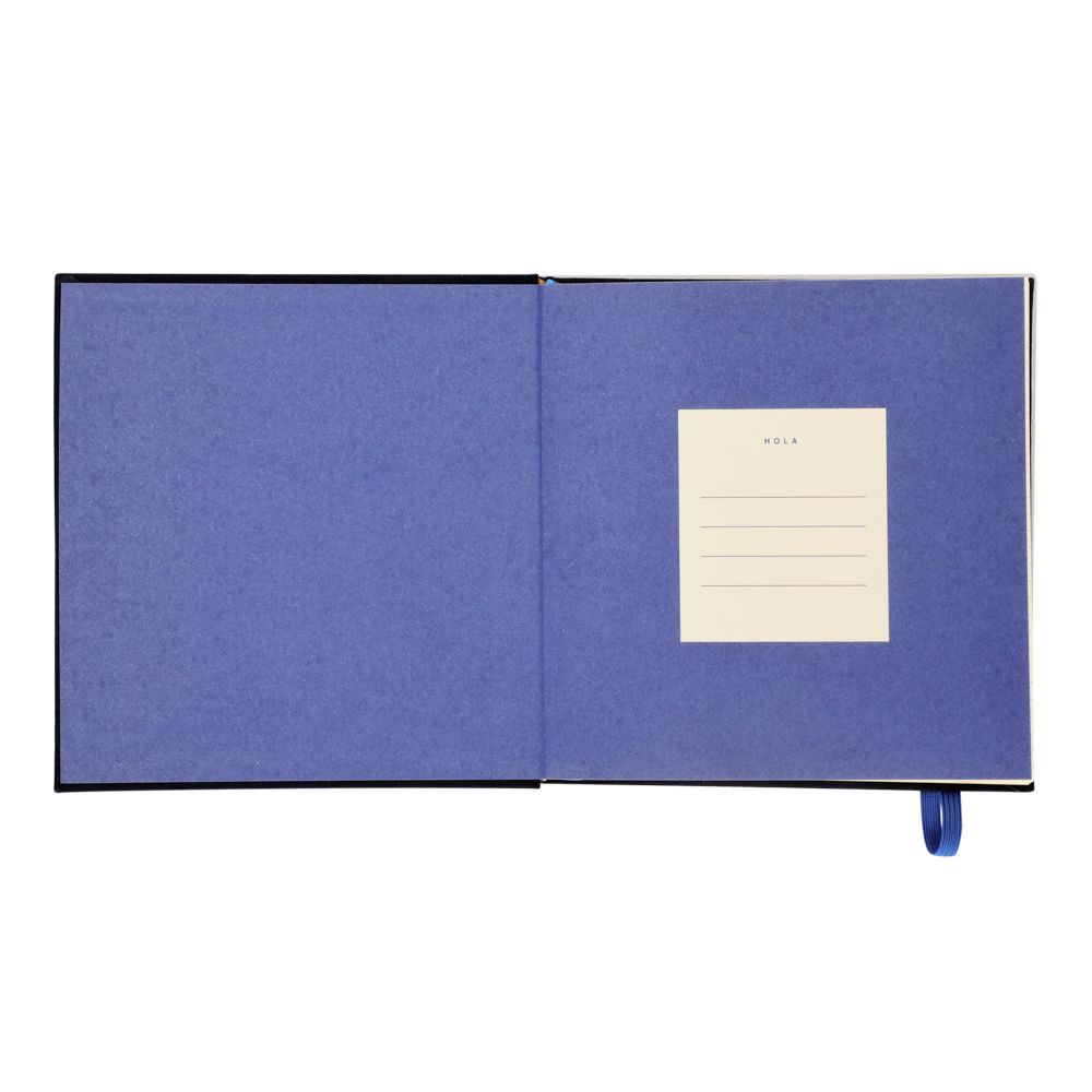 Libreta cuadrada de tela con hojas con puntos 15x15 cm