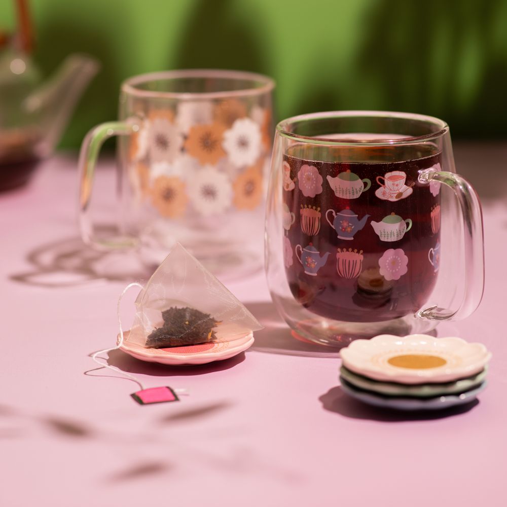 Set de 4 Platos para el té diámetro 7 cm