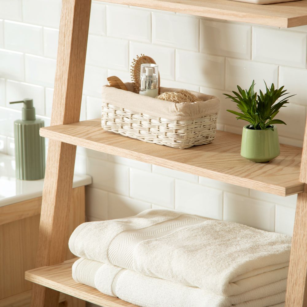 Canasto de ratán con forro 26x15.5x10 cm