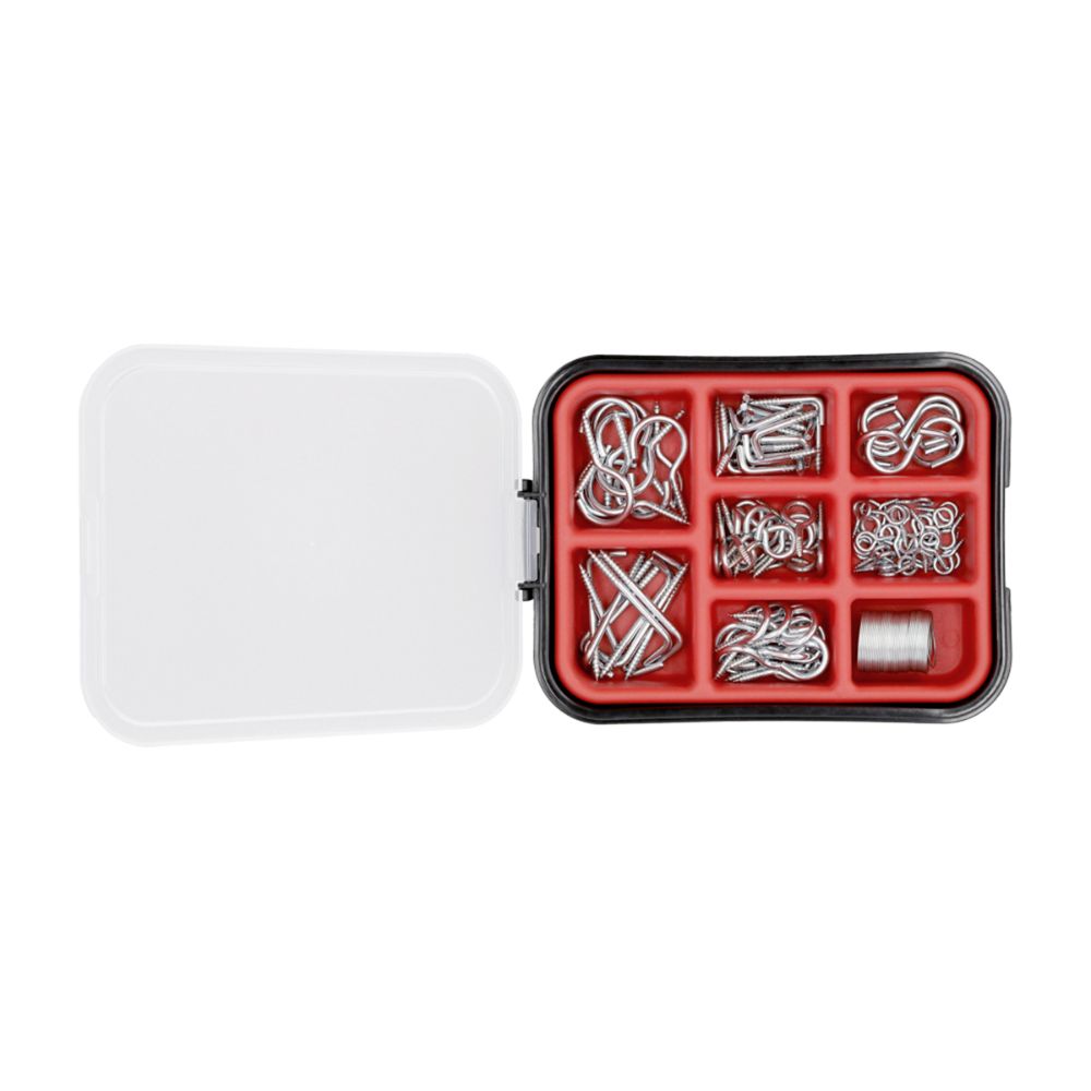 Kit 102 Piezas de Tornillo con Argolla y Ganchos