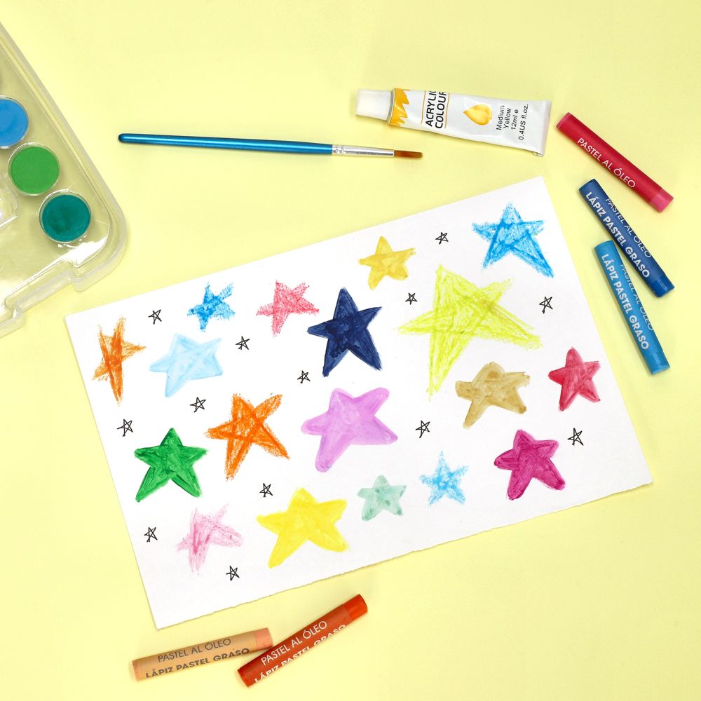 Set de materiales para técnicas mixtas