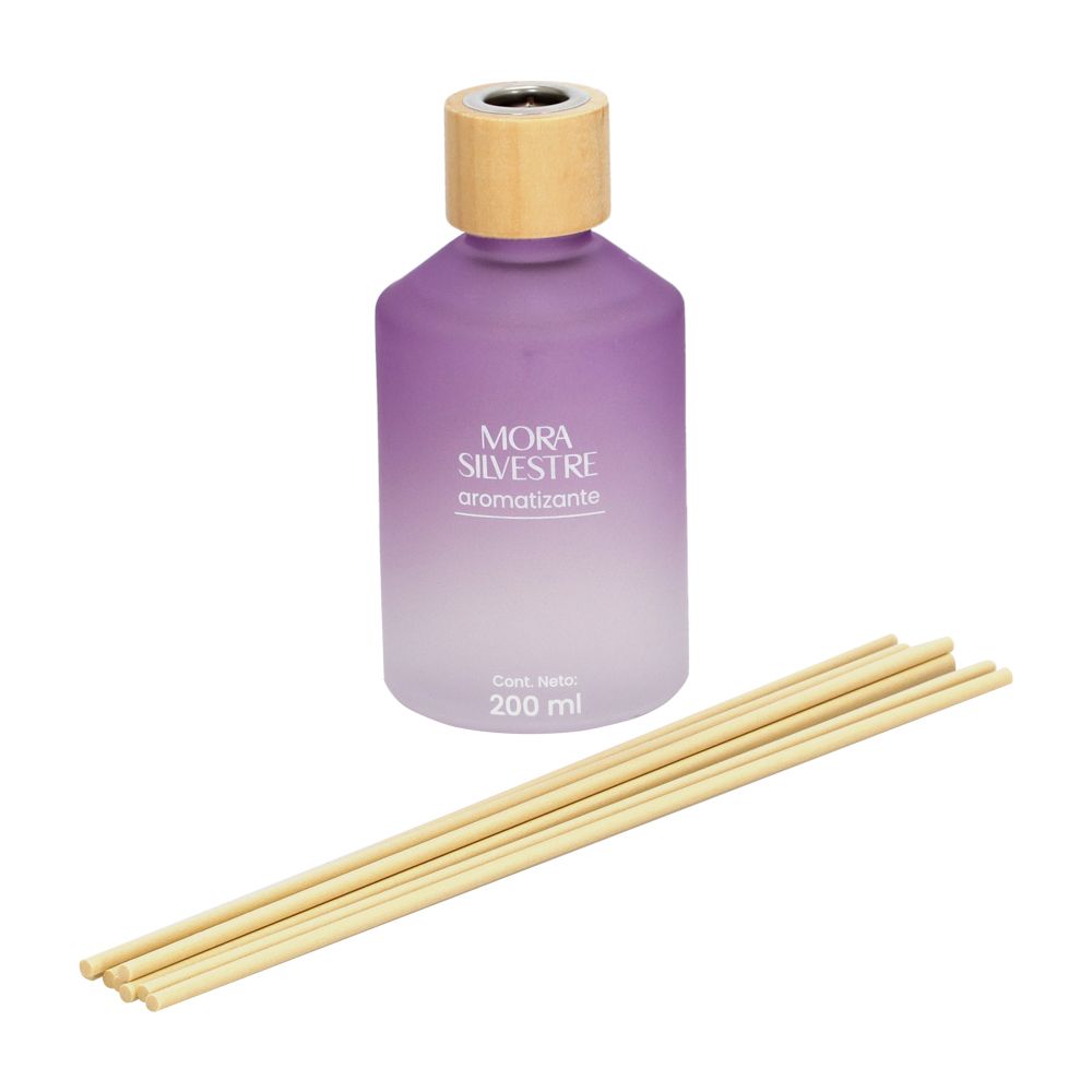 Botella con varitas aromáticas mora silvestre 200 ml
