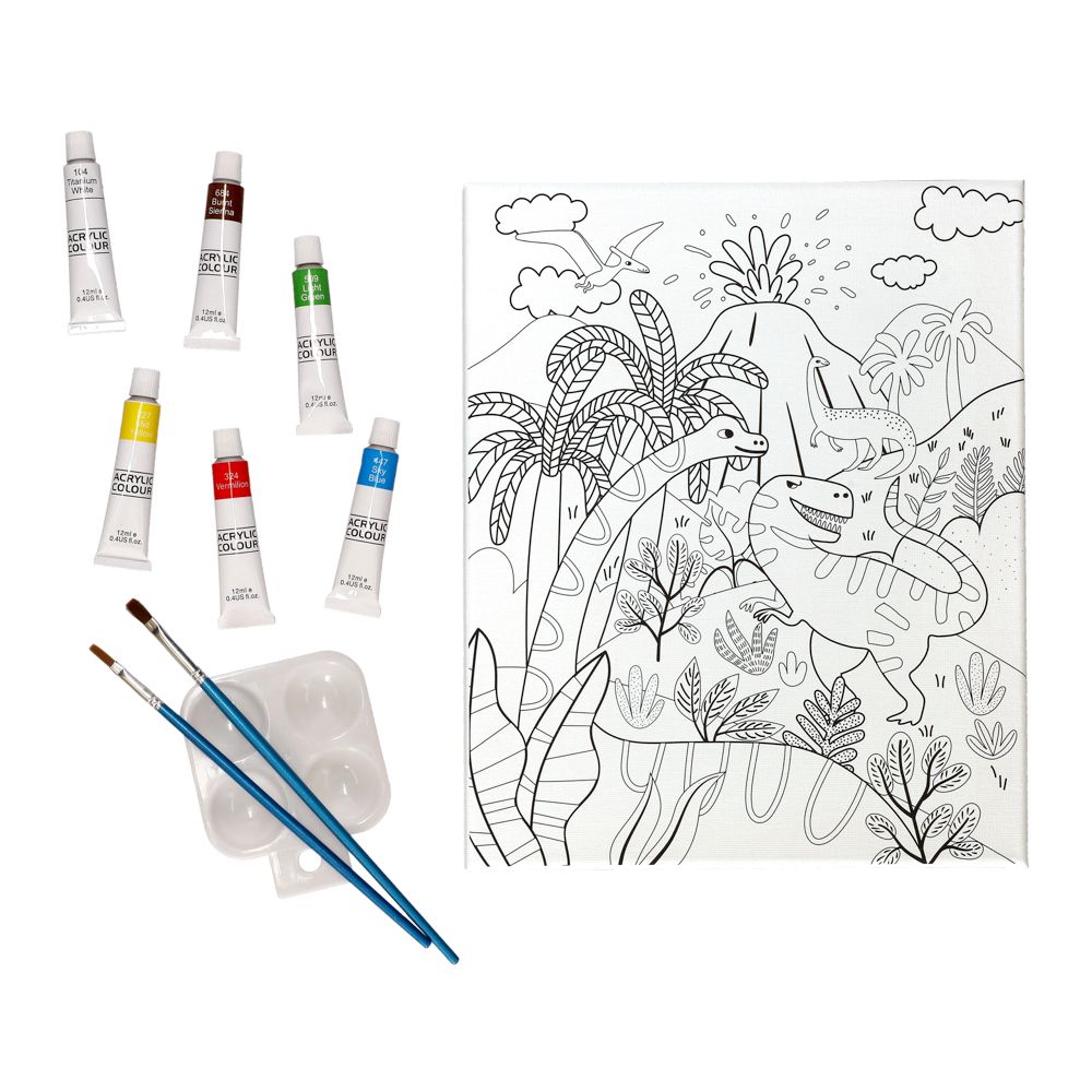 Set de bastidor con pinturas y diseño 24x30 cm