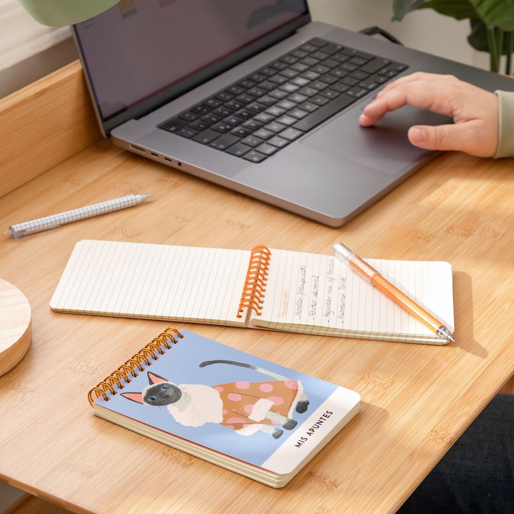 Set 2 libretas espiral 80 hojas 11x16 cm