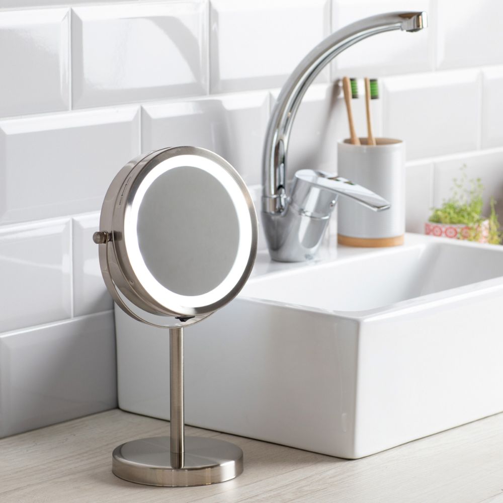 Espejo de Pedestal Luz Led 5X