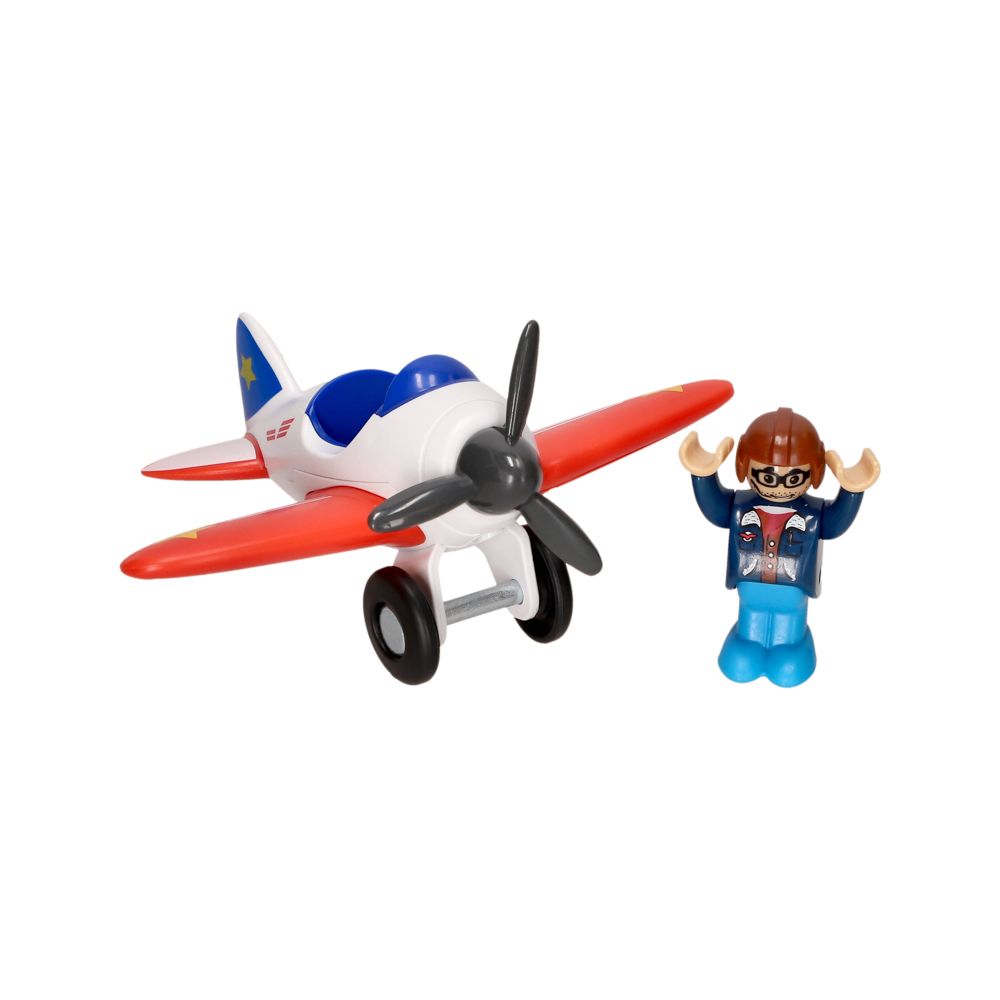 Auto de juguete con personaje Maderimovil