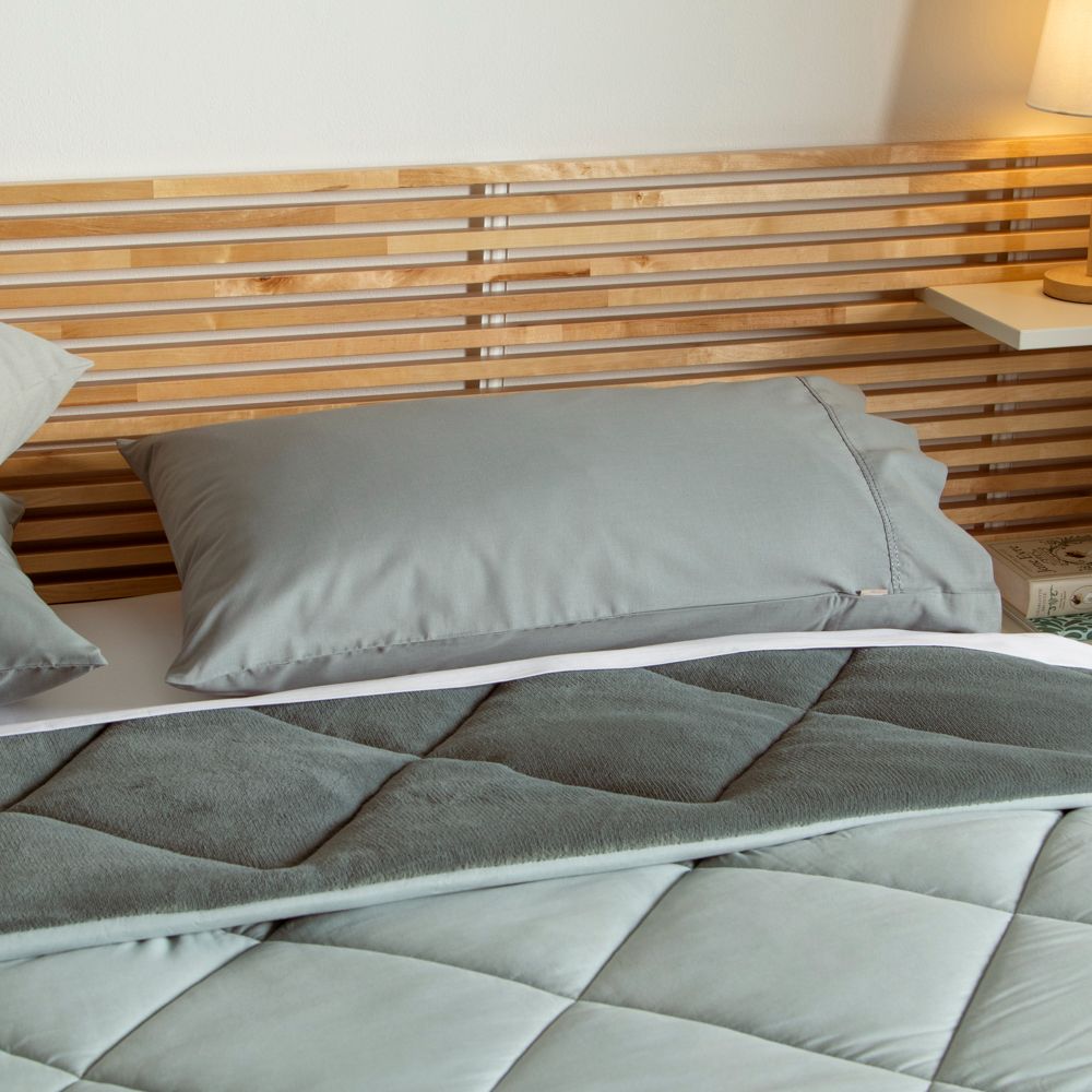 Funda almohada algodón-poliéster liso 144 hilos 50x90 cm