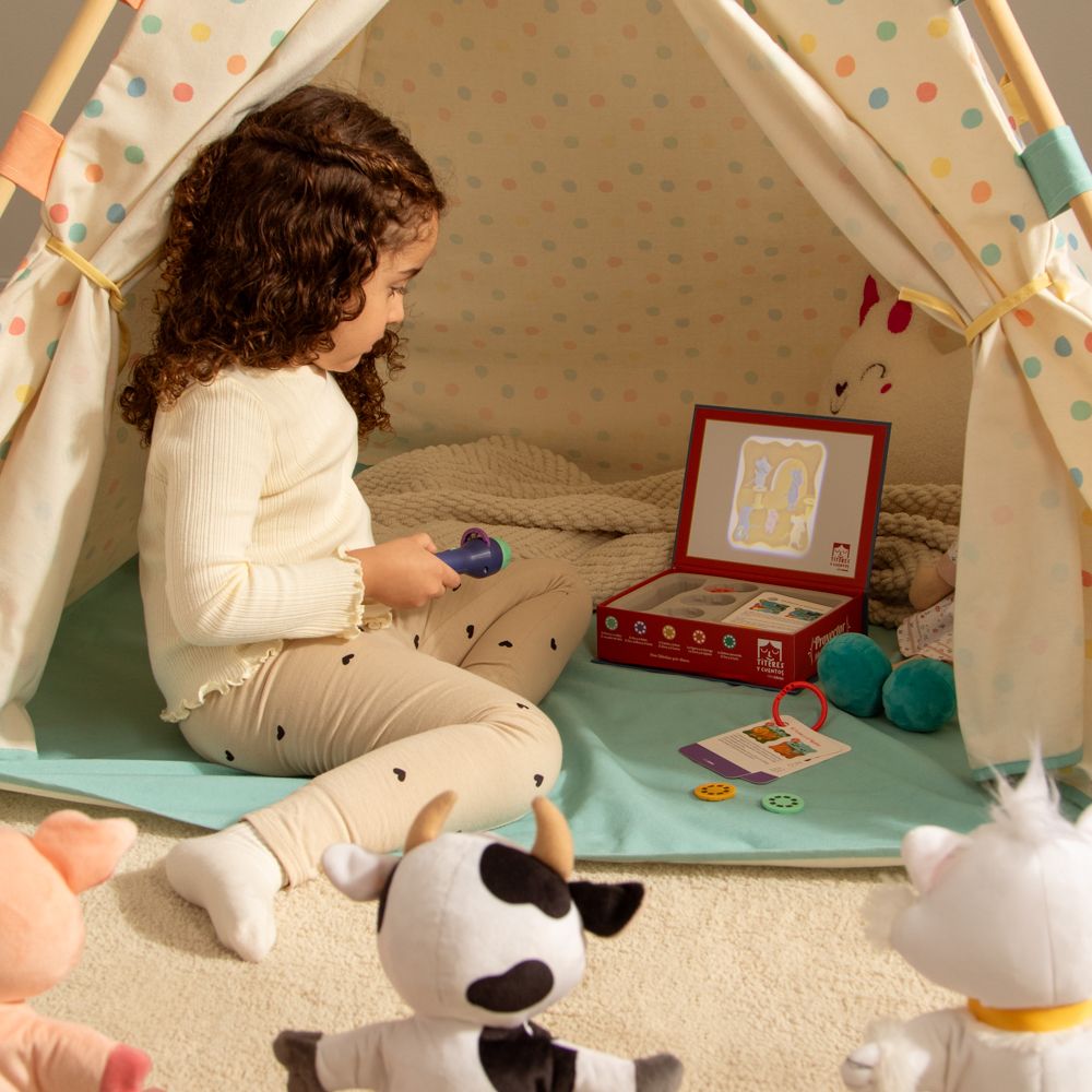 Proyector de cuentos con fábulas de animales