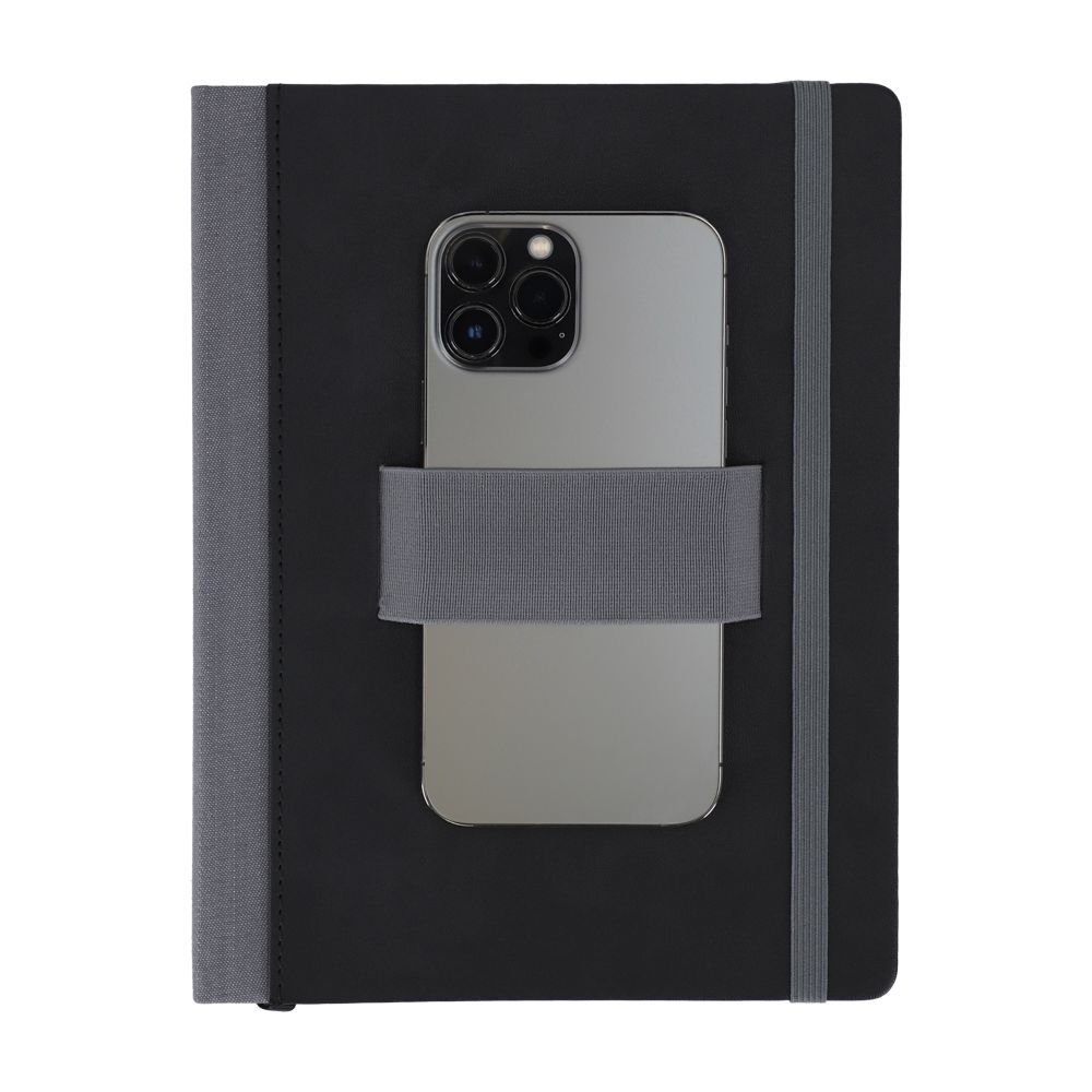 Libreta con portacelular 18x24 cm