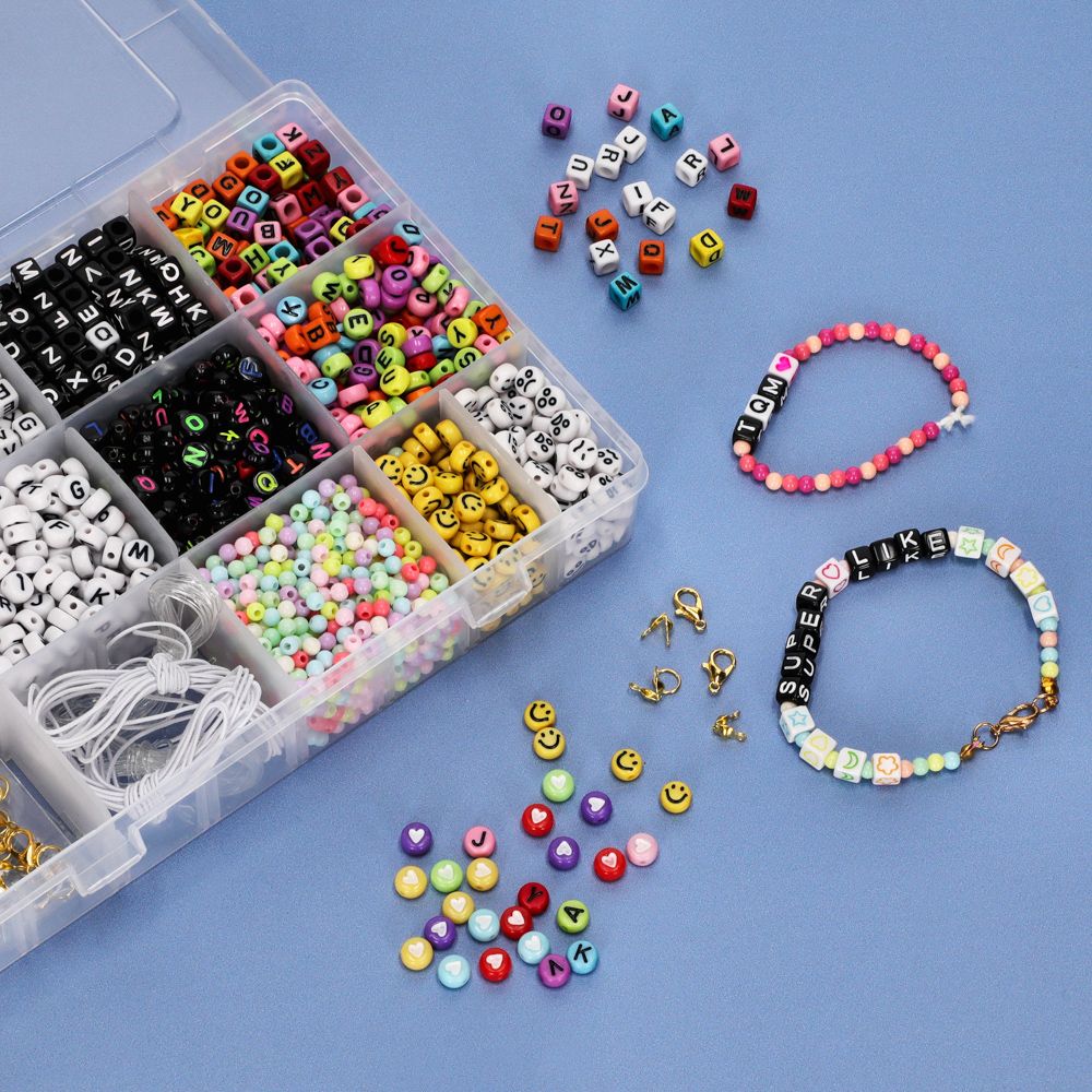 Set cuentas mixtas con letras