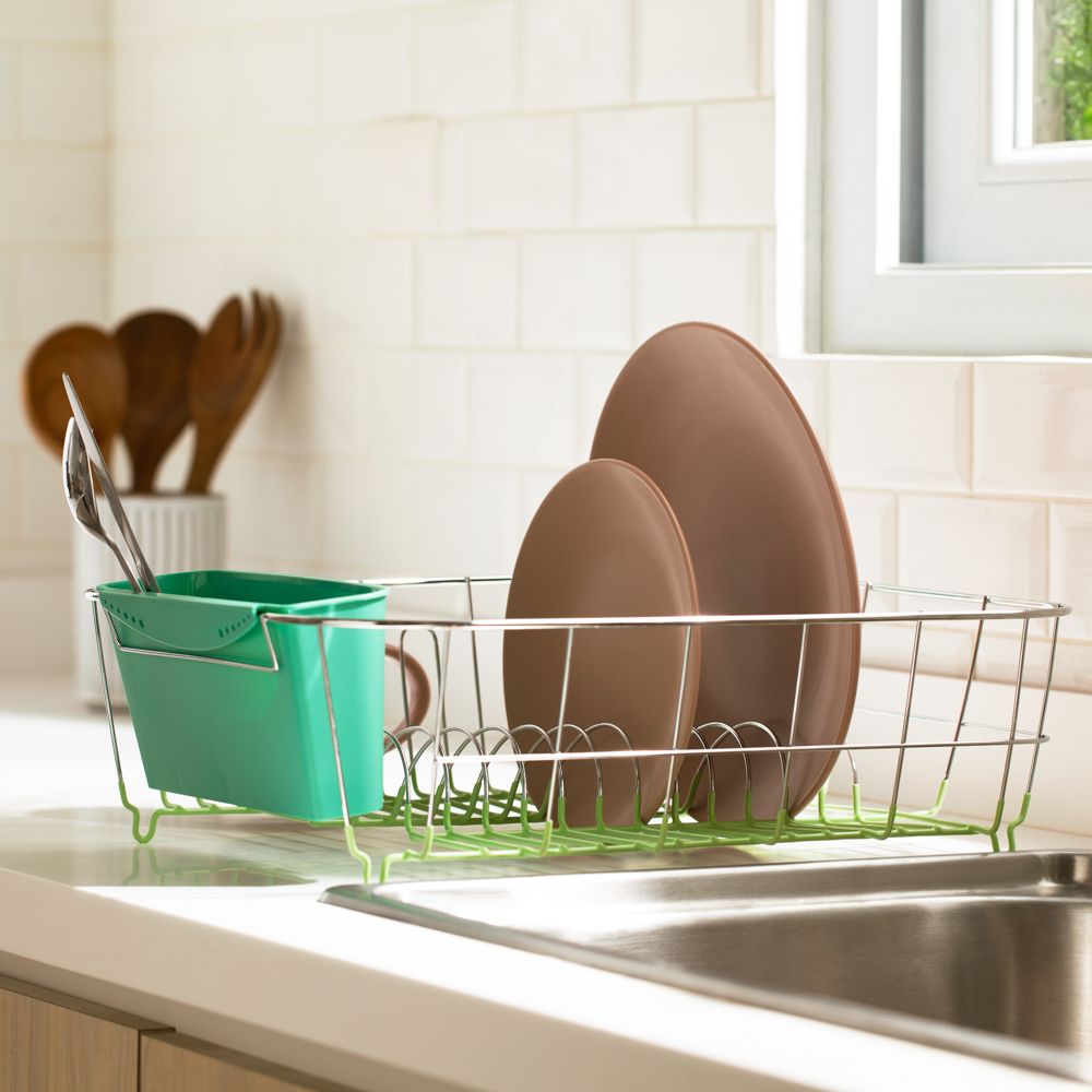 Escurridor con porta cubiertos 44.5x15x36 cm