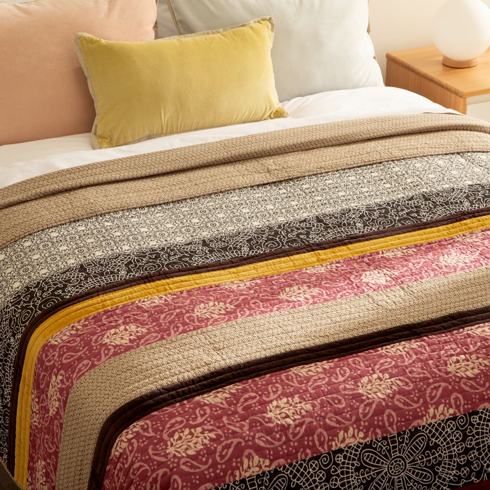 Colcha patchwork algodón Individual