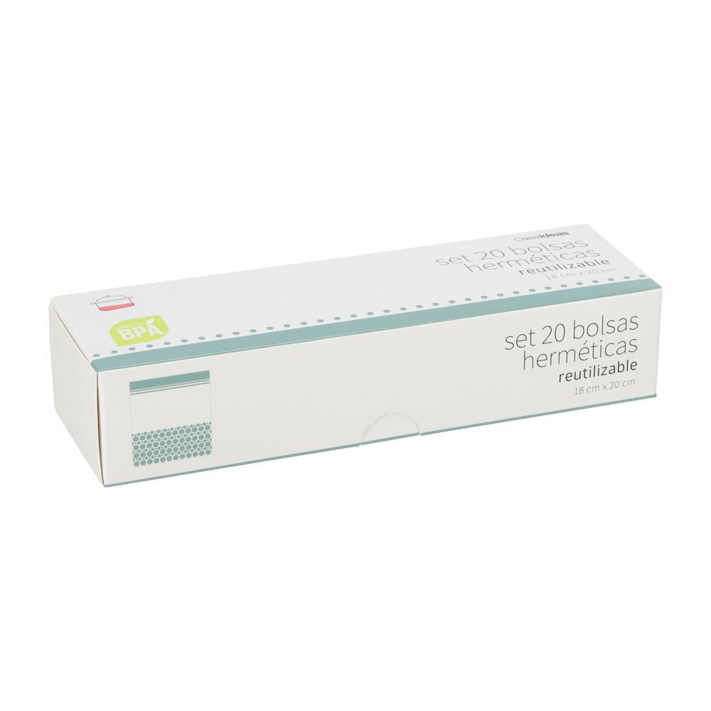 Set 20 bolsas herméticas reutilizables