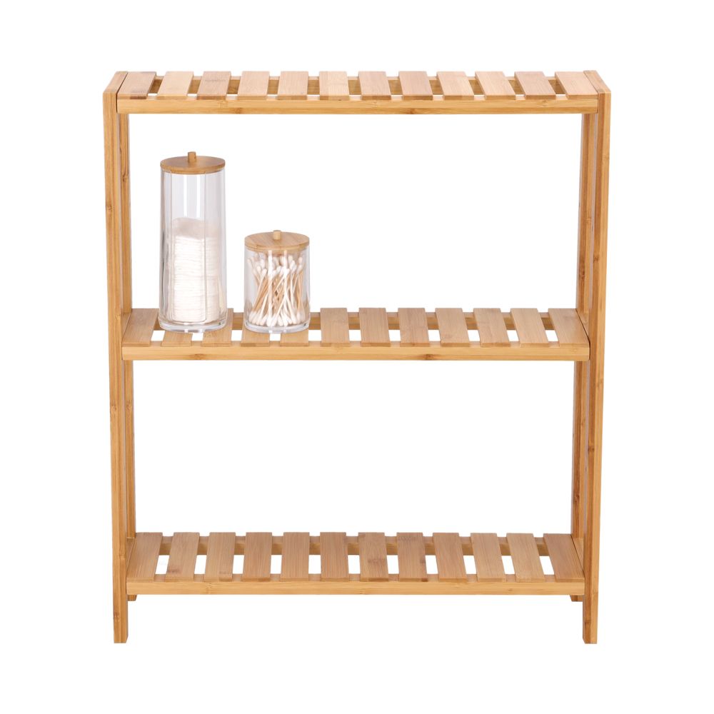 Repisa angosta de madera 3 niveles