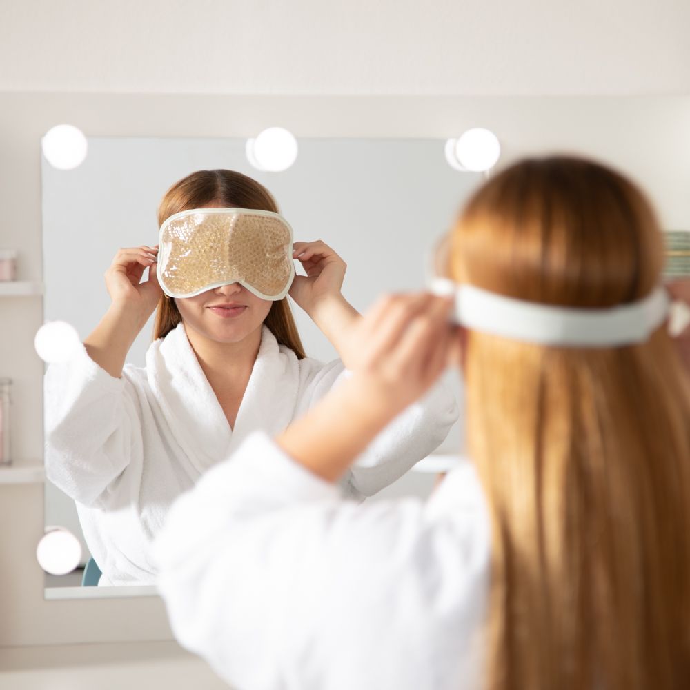 Antifaz gel para tratamientos spa