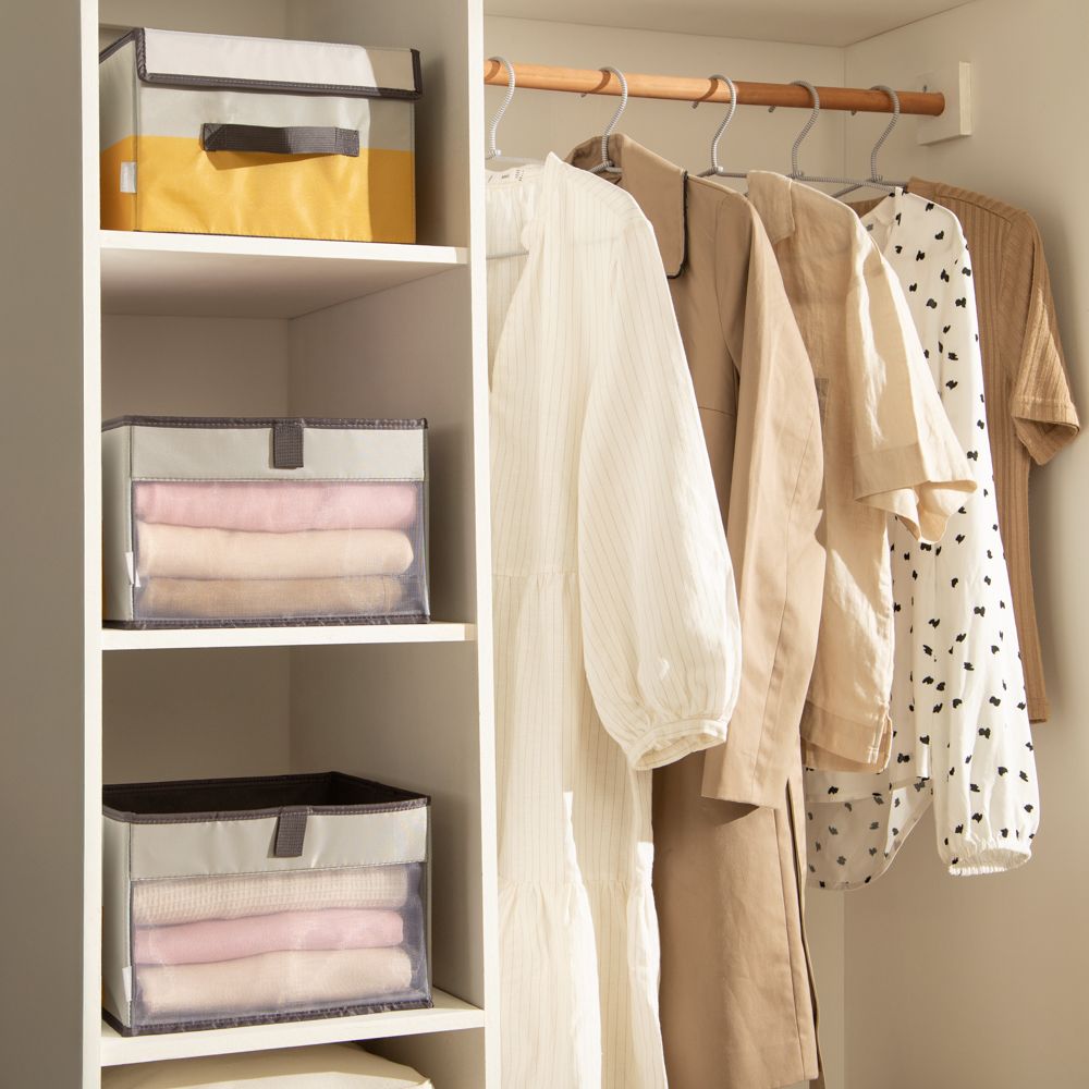 Set 2 cajas organizadoras 28x28x19 cm