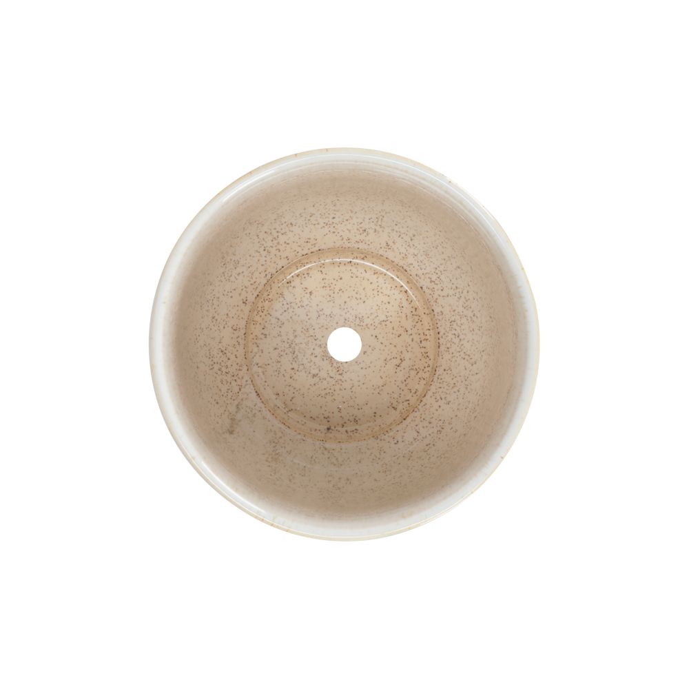 Maceta de cerámica crudo 13.5x13 cm