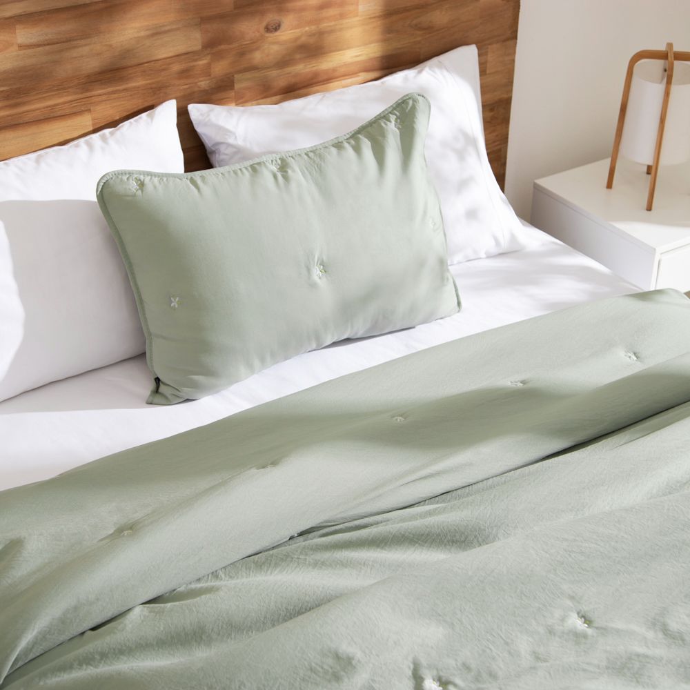 Colcha bordado de microfibra King