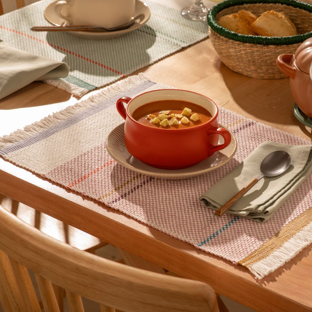 Individual de algodón con líneas 45x33 cm