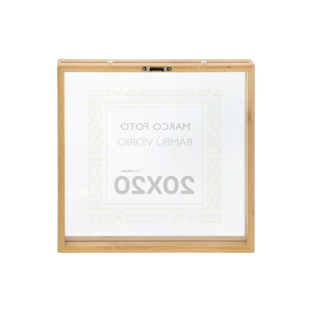 Portarretrato Bambú Doble Vidrio 28x4x28 cm