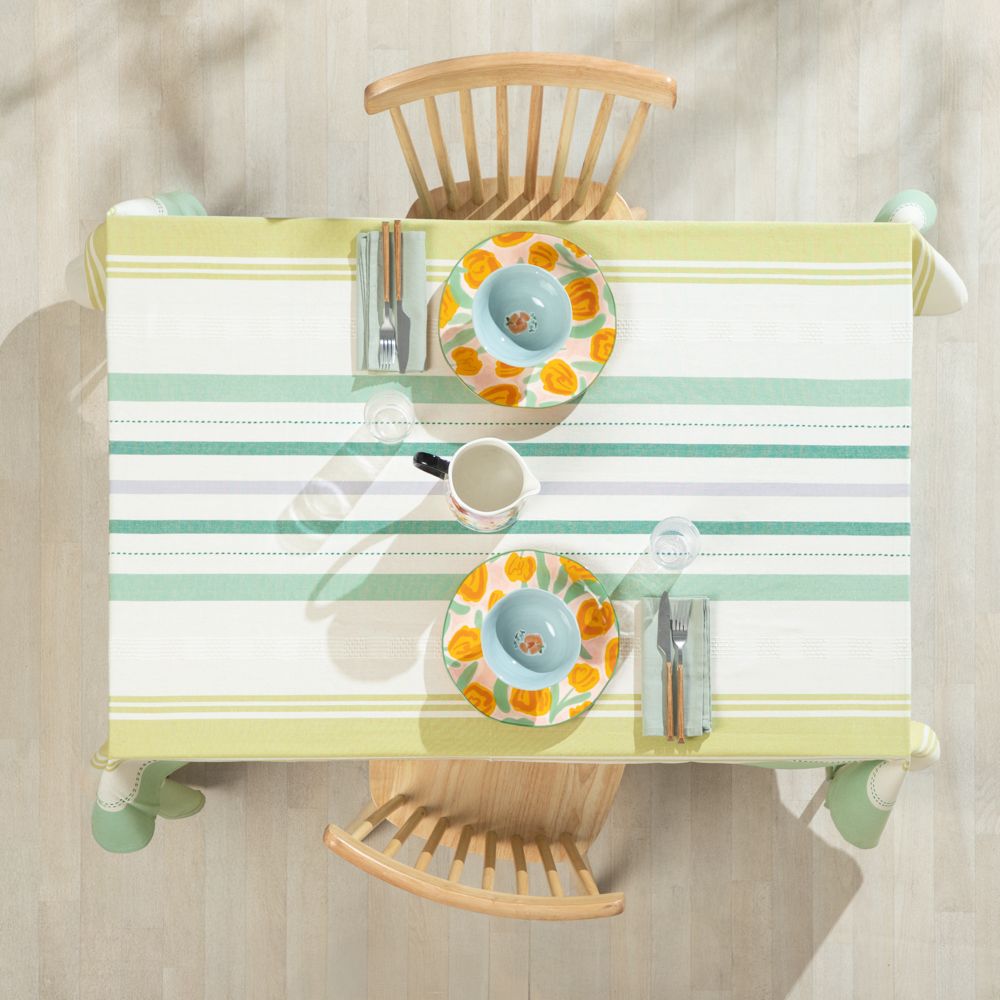 Mantel de algodón tejido con líneas 150x250 cm