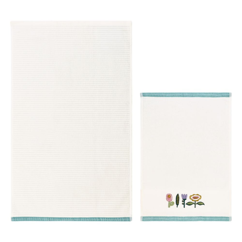 Set 2 toallas de visita bordadas