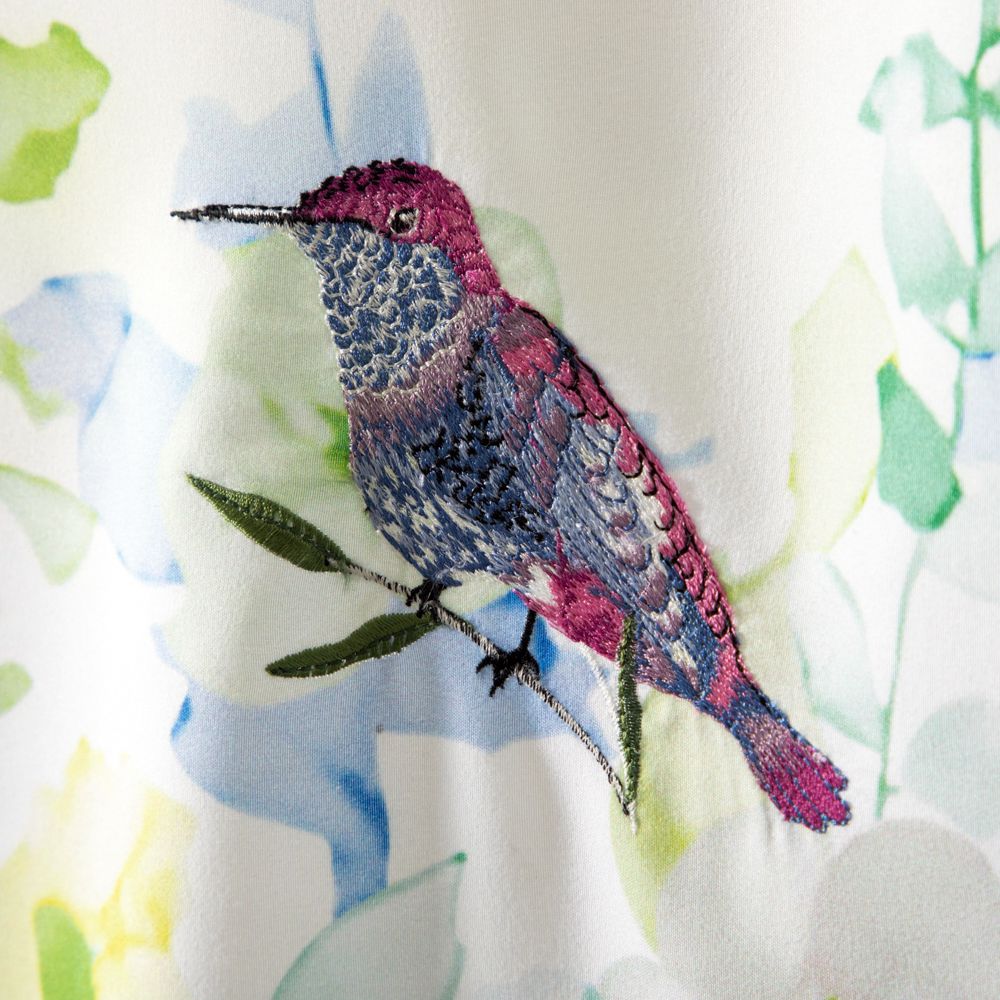 Cortina de baño estampada y bordada 178x180 cm