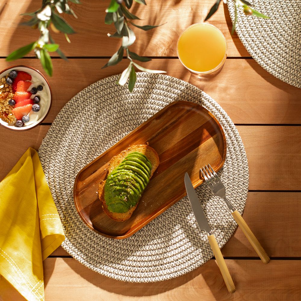 Individual redondo tejido 38 cm