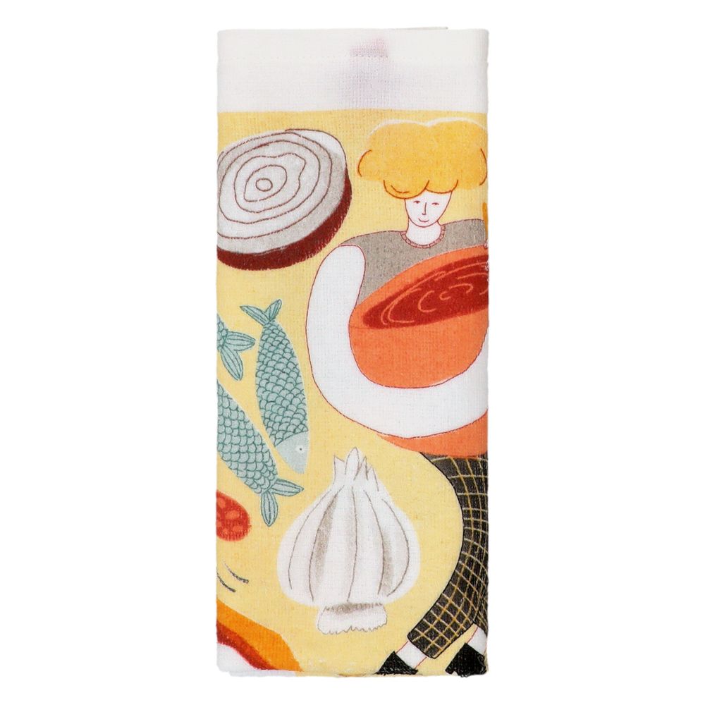 Paño de cocina velour algodón con diseño