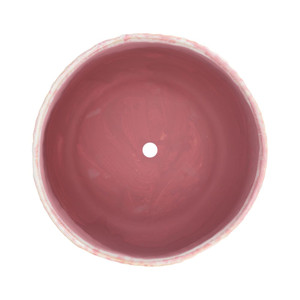 Maceta de cerámica con textura 19.7x17.5 cm