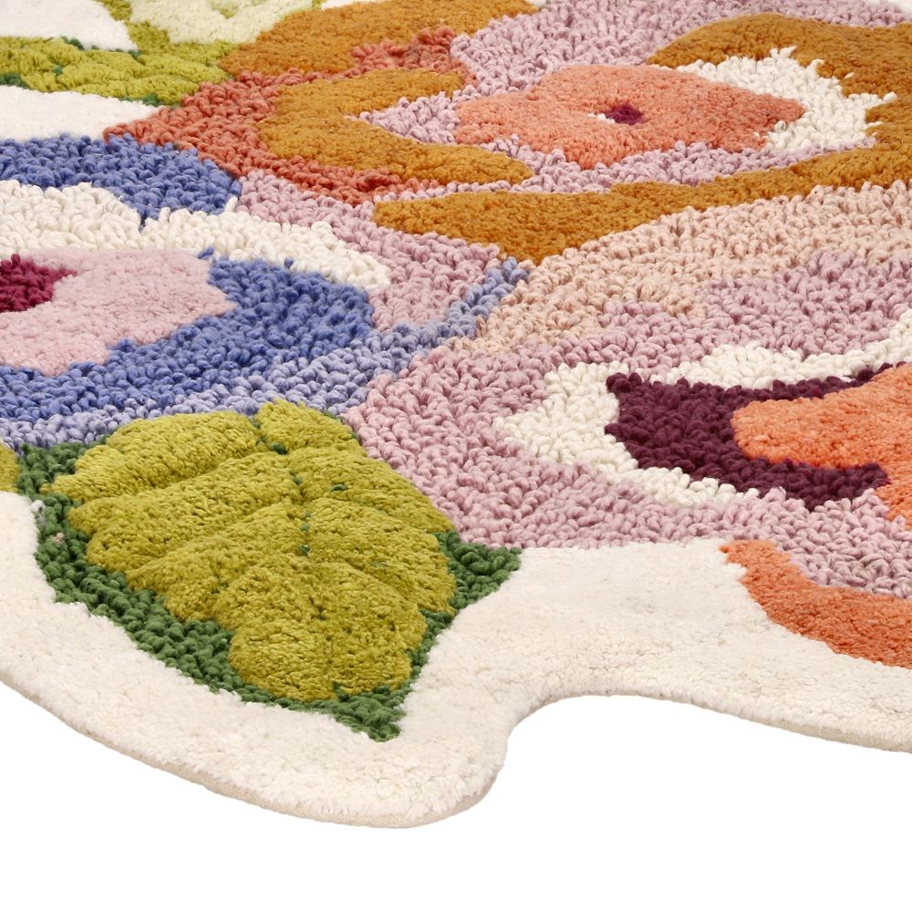 Tapete de baño flores 65x75 cm