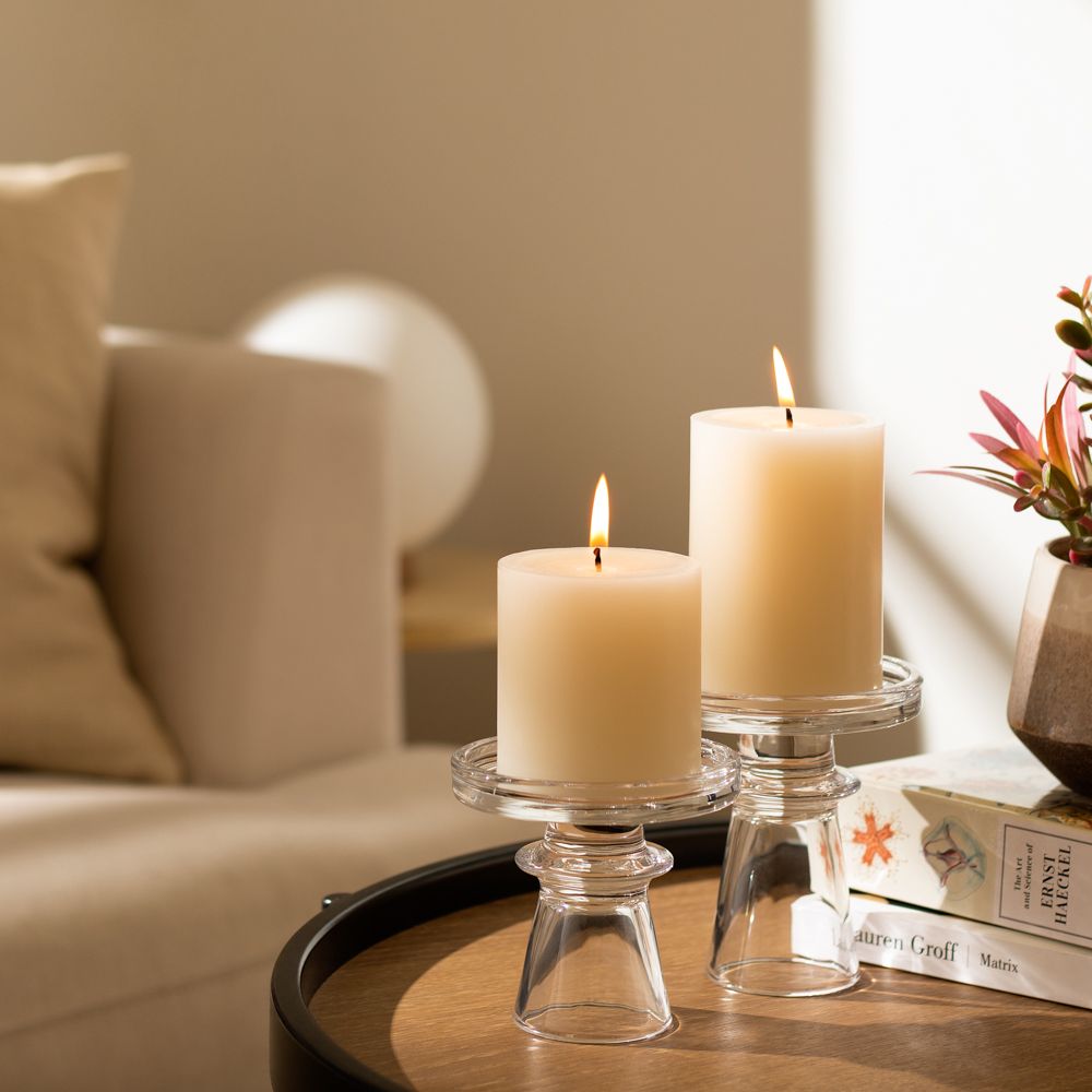 Candelabro vidrio doble 10x11.5 cm