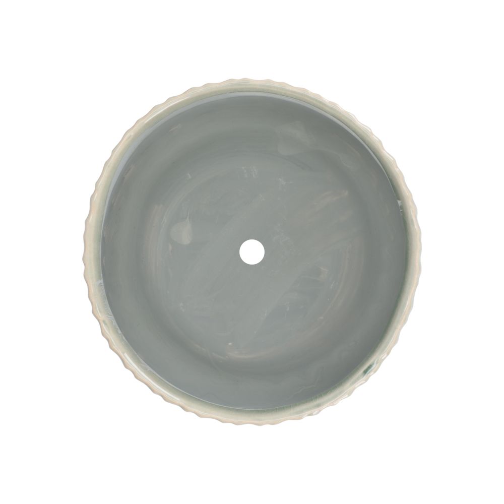 Maceta de cerámica con textura 15.7x7 cm