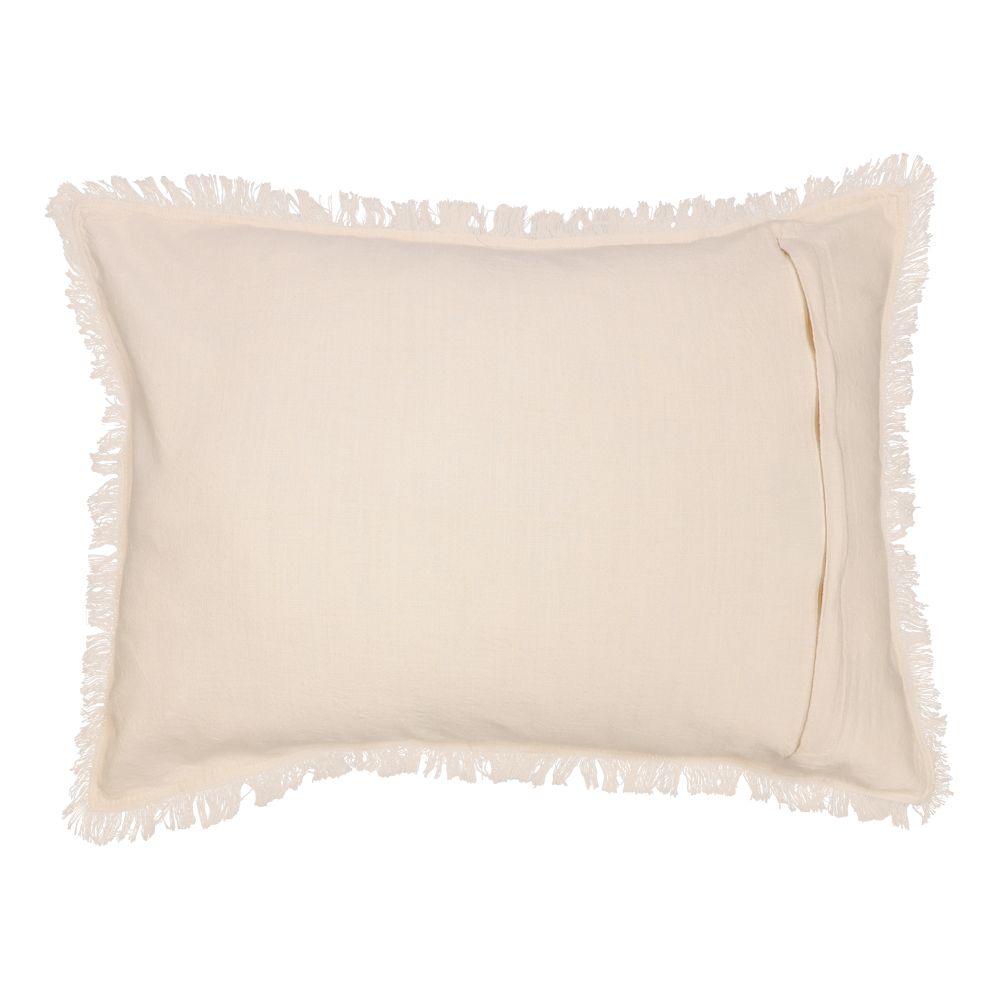 Funda de cojín algodón lino 70x50 cm