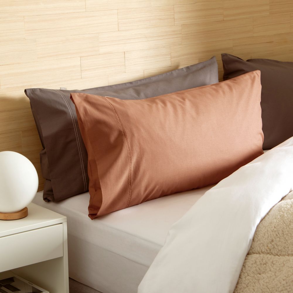 Funda almohada algodón-poliéster liso 144 hilos 50x90 cm