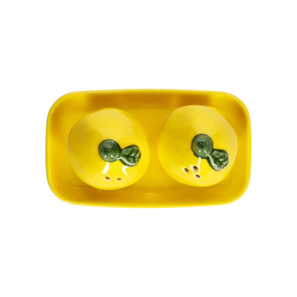 Set de salero y pimentero de cerámica