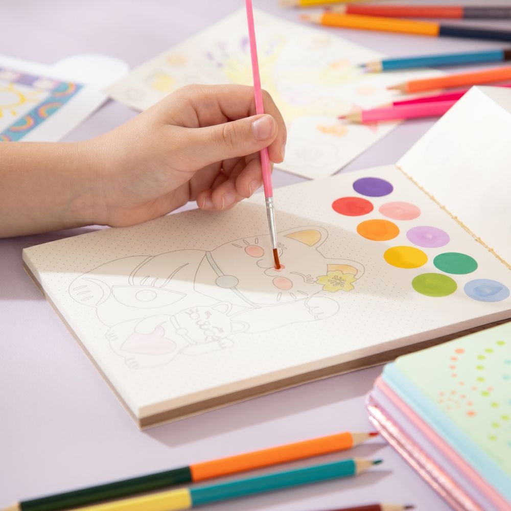 Block para colorear con acuarelas