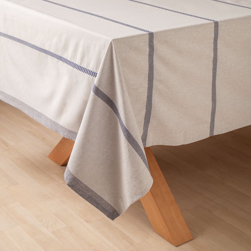 Mantel de algodón tejido con líneas 150x250 cm