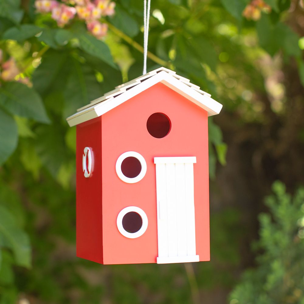 Pajarera de madera grande 15x15x22 cm