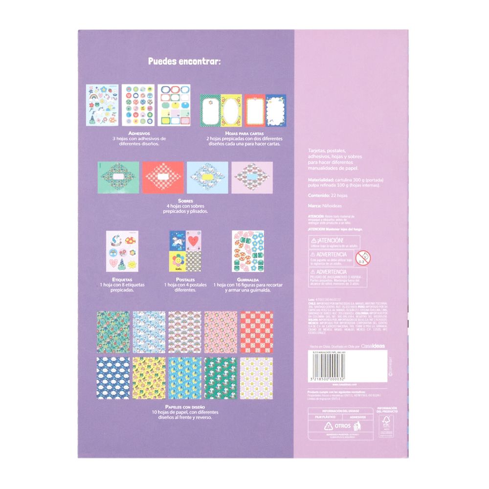 Block de actividades en papel