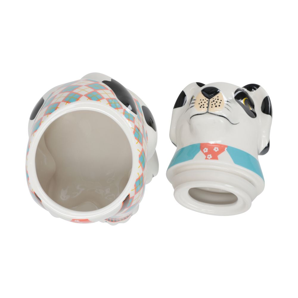 Canister de cerámica con forma de perrito