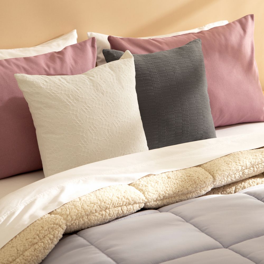 Funda para cojín de algodón texturizado 45x45 cm