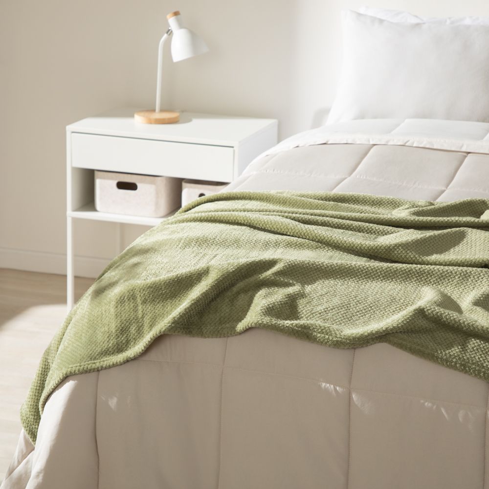 Frazada de polar coral con textura 125x150 cm