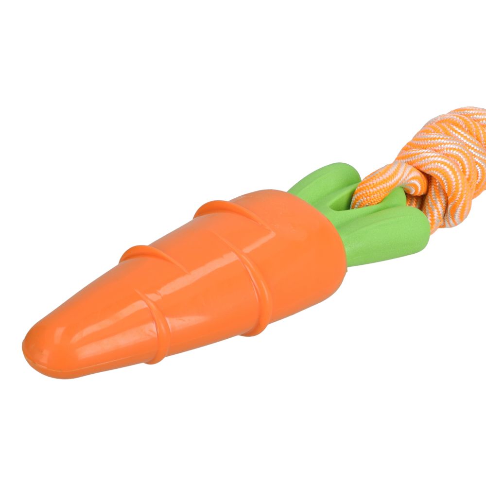 Juguete de cuerda con figura de zanahoria para mascotas
