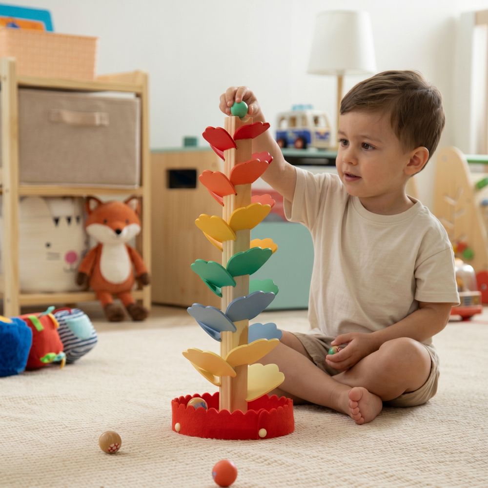 Torre cascada de madera infantil