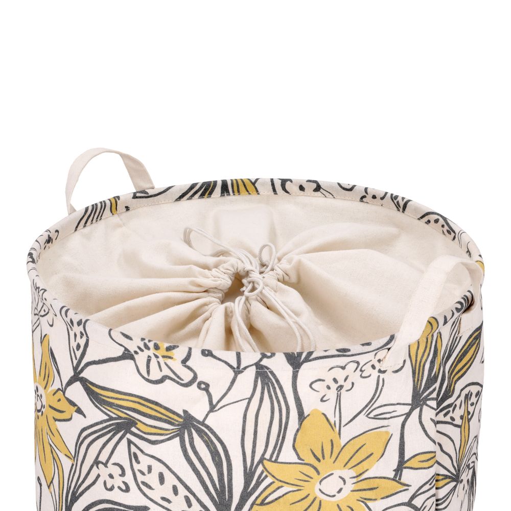 Canasta para ropa sucia de algodón estampado 40x55 cm