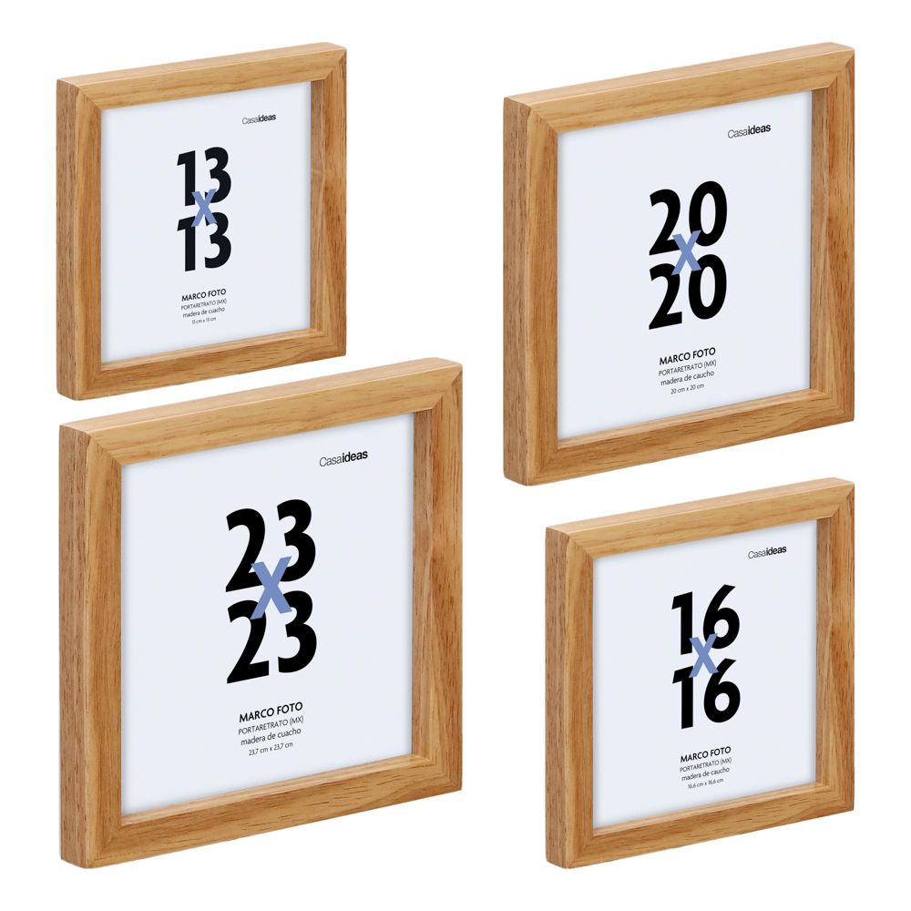 Set de 4 marcos de fotos de bambú