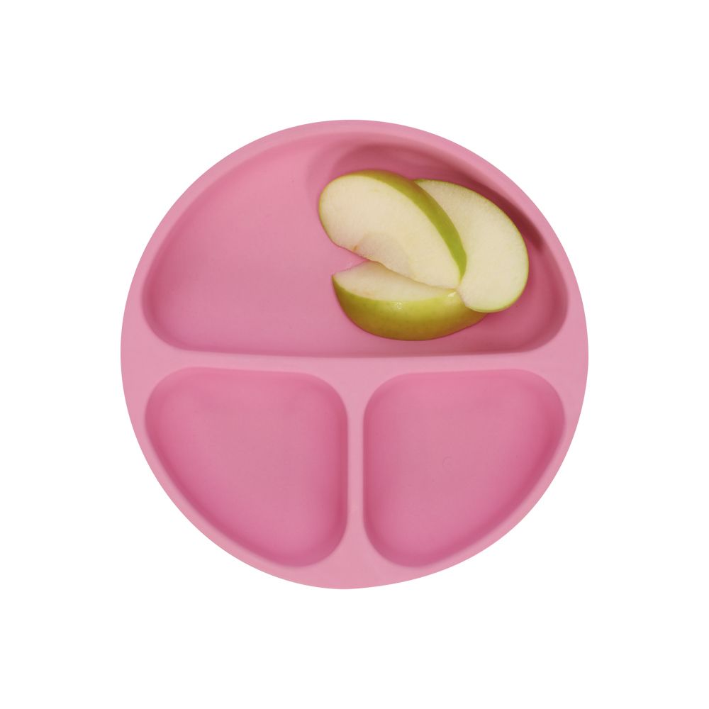 Plato de fibra de bambú con divisiones diámetro 18.5x3.2 cm